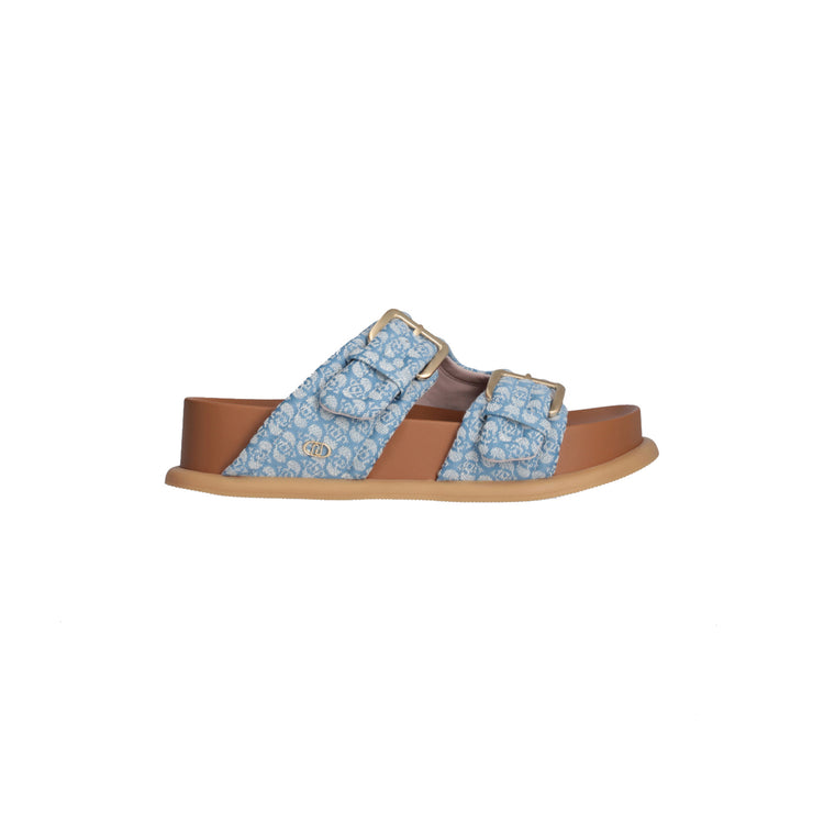 Sandali Donna con fascette bold Blu denim