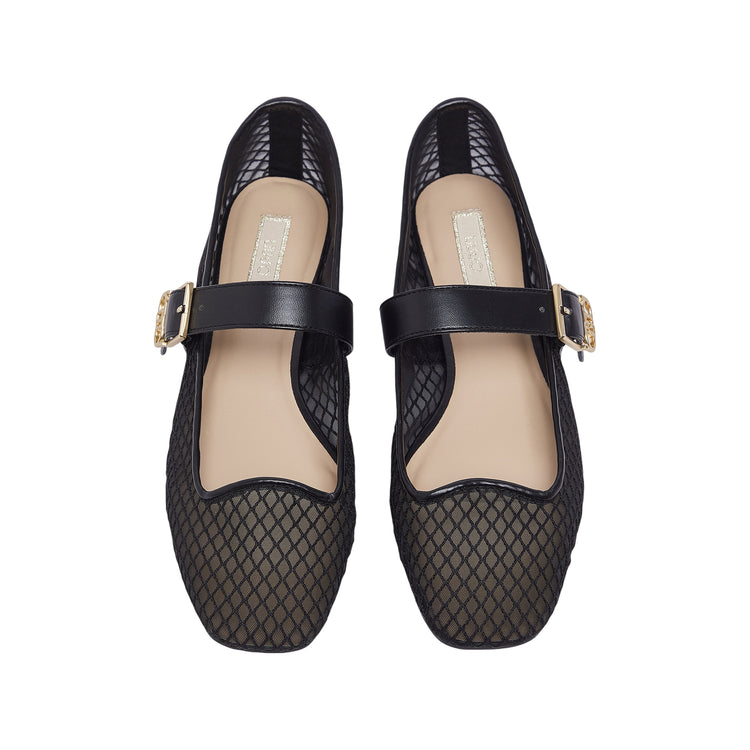 Ballerine Donna in rete Nero