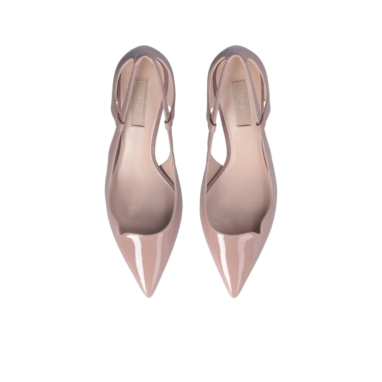 Décolleté Donna in vernice con cut-out Nude