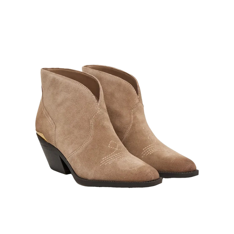 Stivaletti texani Donna in suede beige