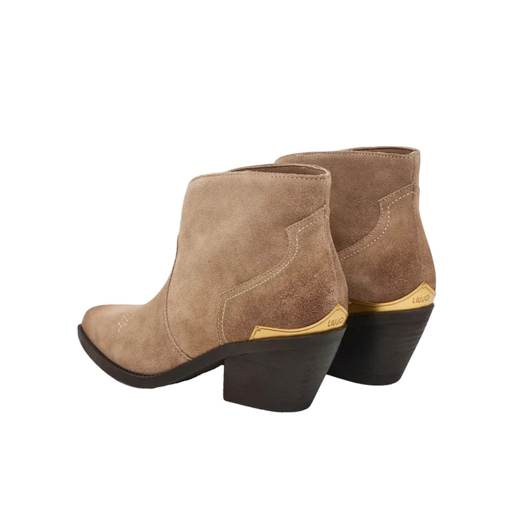 Stivaletti texani Donna in suede beige