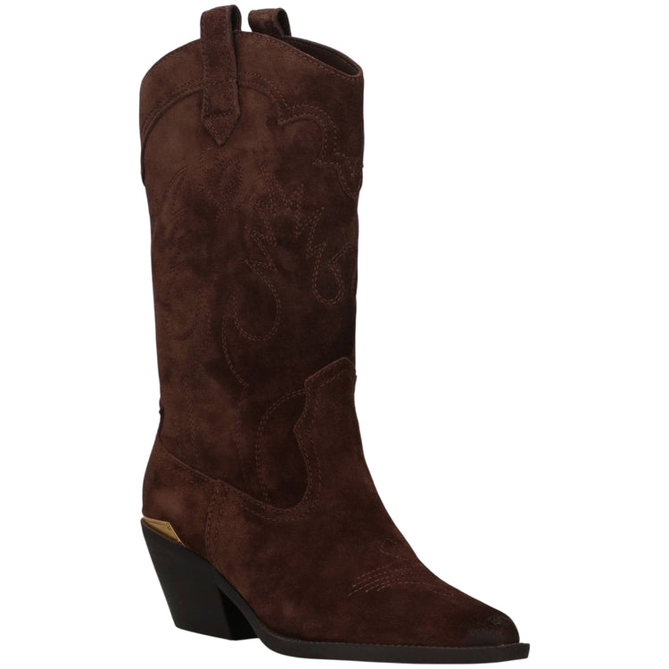 Stivale Donna modello texano Marrone, ricamato