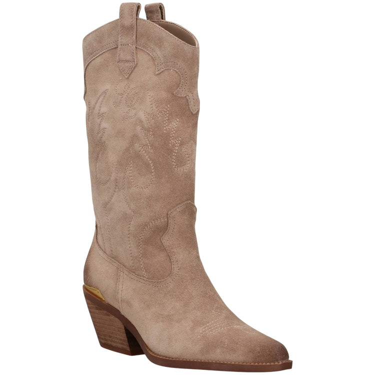 Stivale Donna modello texano, con gambale ricamato
