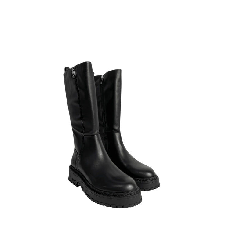 Stivale Donna alto con zip Nero