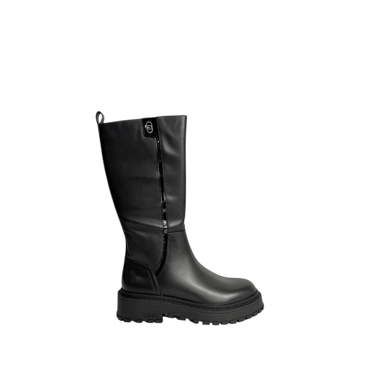 Stivale Donna alto con zip Nero