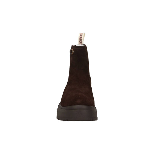 Stivaletto Donna in suede marrone scuro davanti