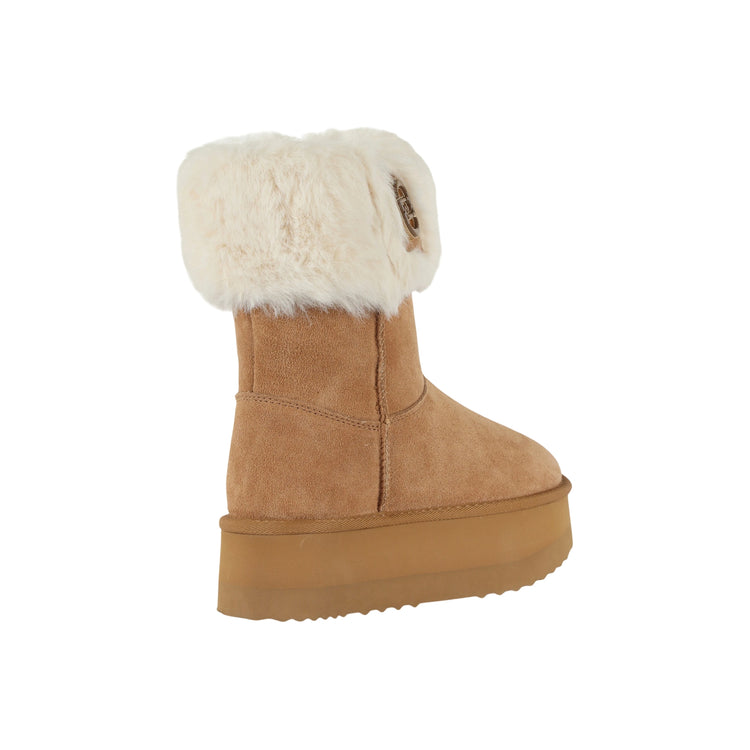 Stivaletto Donna in suede con ecopelliccia