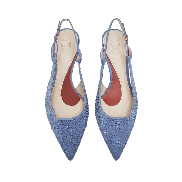 Slingback Donna con strass all over