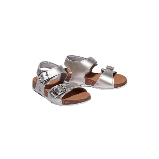 Sandalo Bambina con doppia fibbia Argento