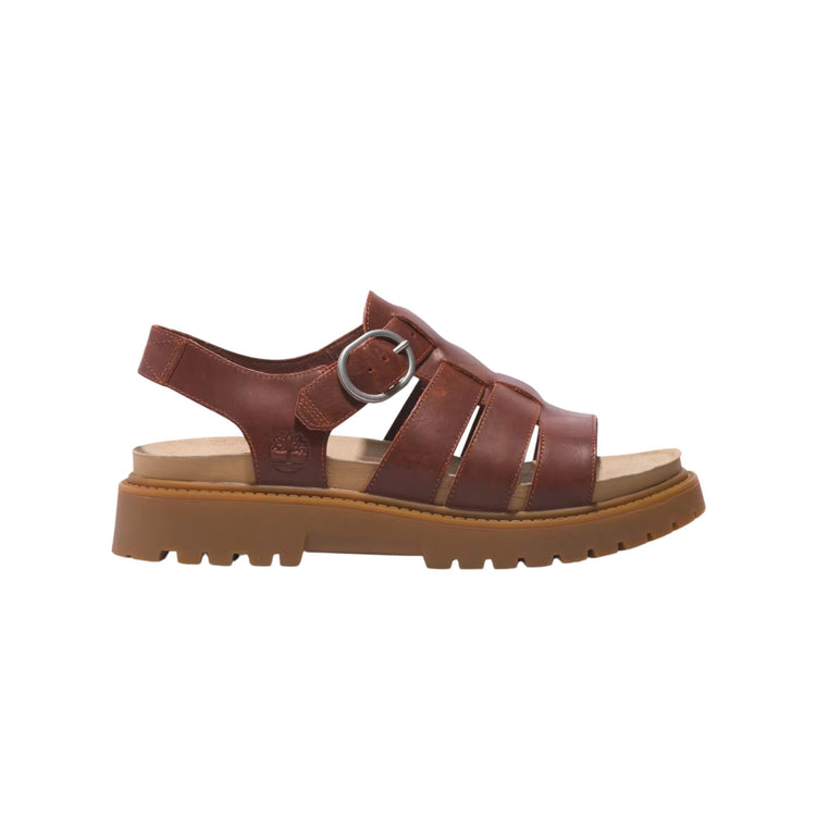 Sandalo Donna a ragnetto con tomaia in pelle e fibbia metallica