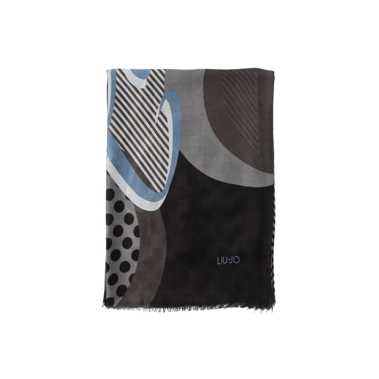 Pashmina Donna a pois con logo