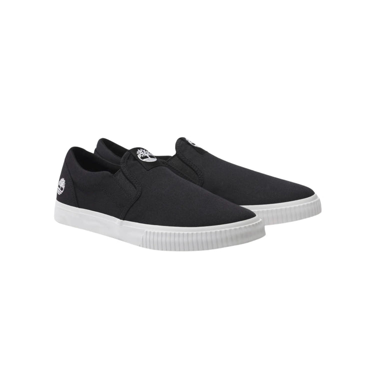 Sneakers Uomo slip on con tomaia in tessuto e logo ricamato