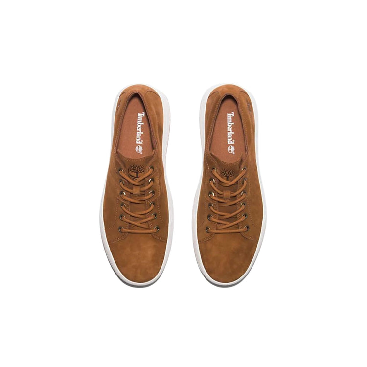 Immagine superiore Sneakers in pelle con lacci colore Marrone