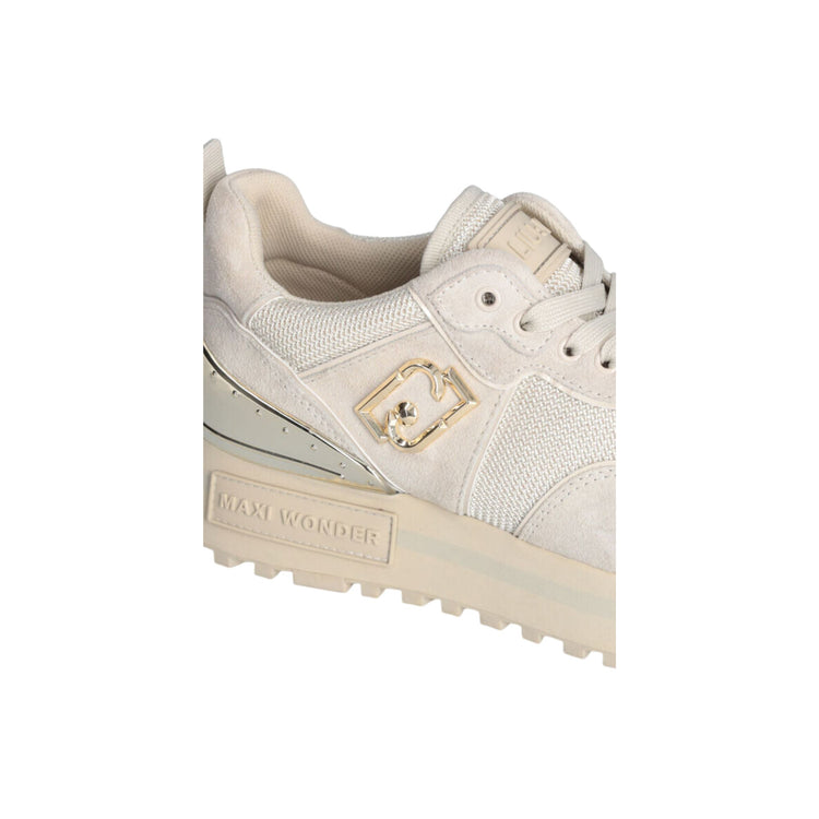 Baskets à plateforme pour femmes en résille et daim