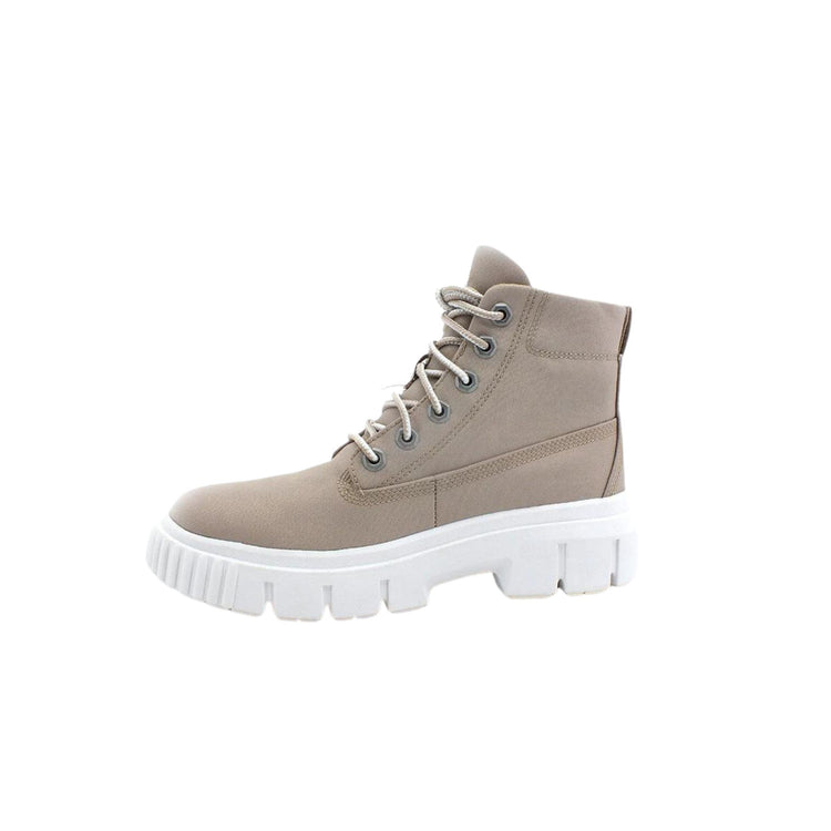 Women's fabric ankle boot with laces