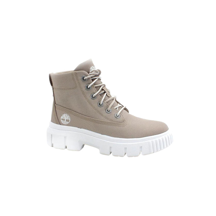 Women's fabric ankle boot with laces