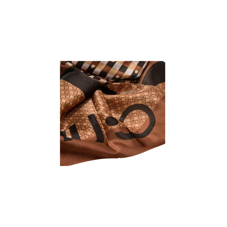 Pashmina Donna stampa geometrica con logo