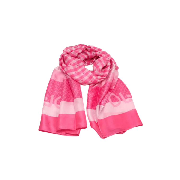 Pashmina Donna stampa geometrica con logo