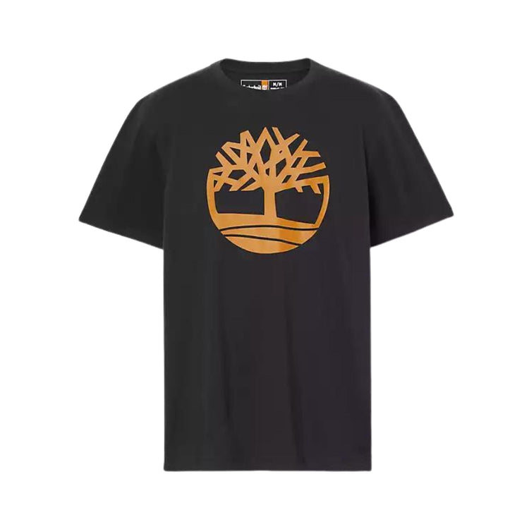 T-shirt Uomo Nera Logo Albero Kennebec River