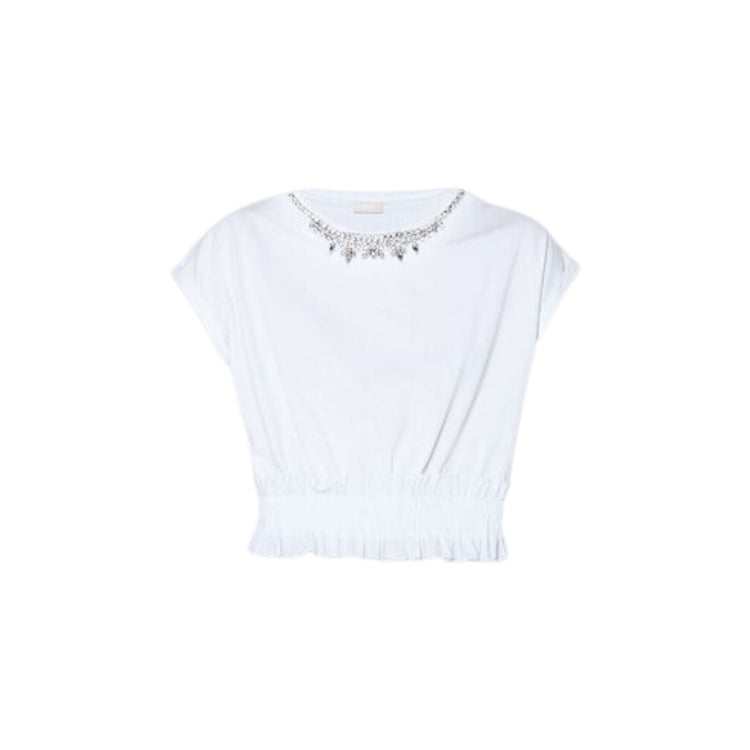 Women's T-shirt with jewel applications