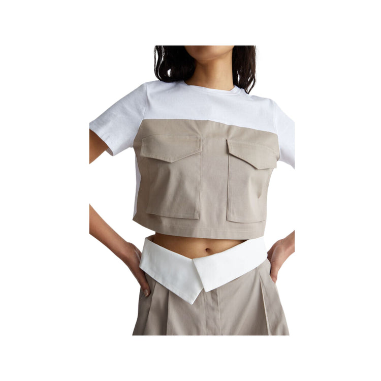 T-shirt femme avec grandes poches