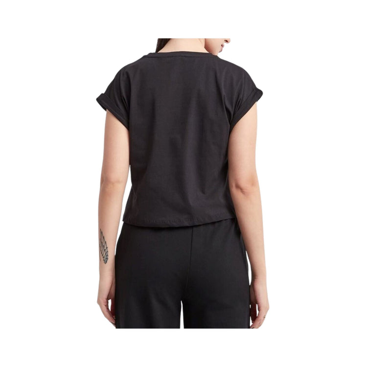 Women's T-shirt with logo rhinestones