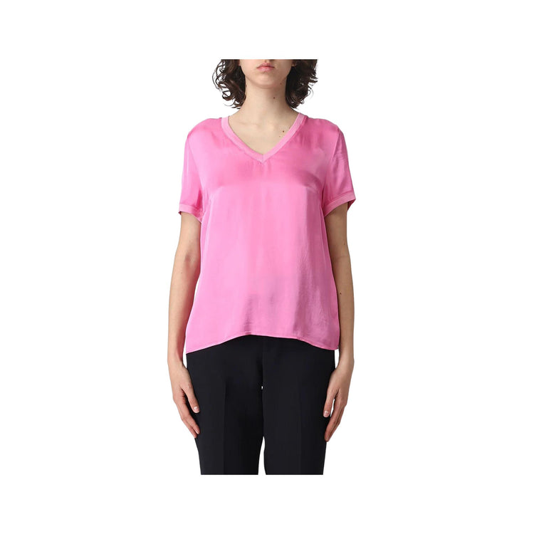 Women's blouse with V-neck