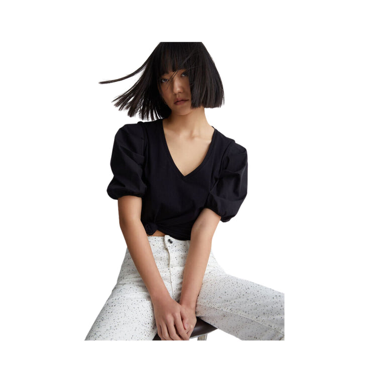 Top femme manches ballon