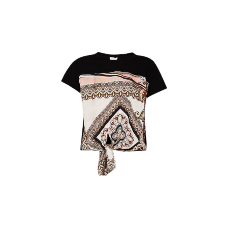 T-shirt femme avec écharpe nouée