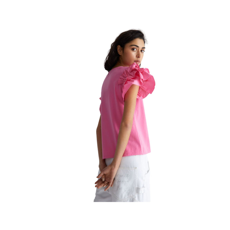 Women's t-shirt with ruffles - Orchidea