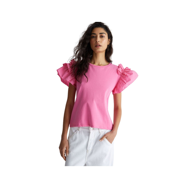 Women's t-shirt with ruffles - Orchidea