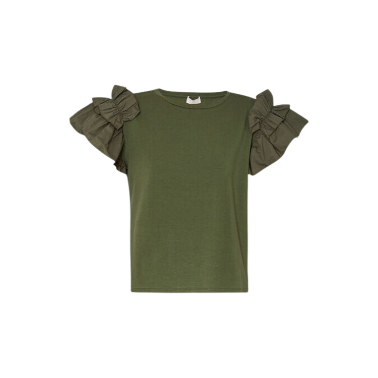 Women's t-shirt with ruffles - Orchidea