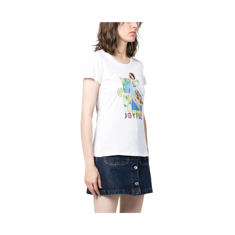 Women's T-shirt with print on the chest