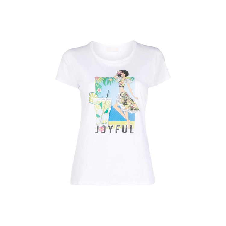 Women's T-shirt with print on the chest