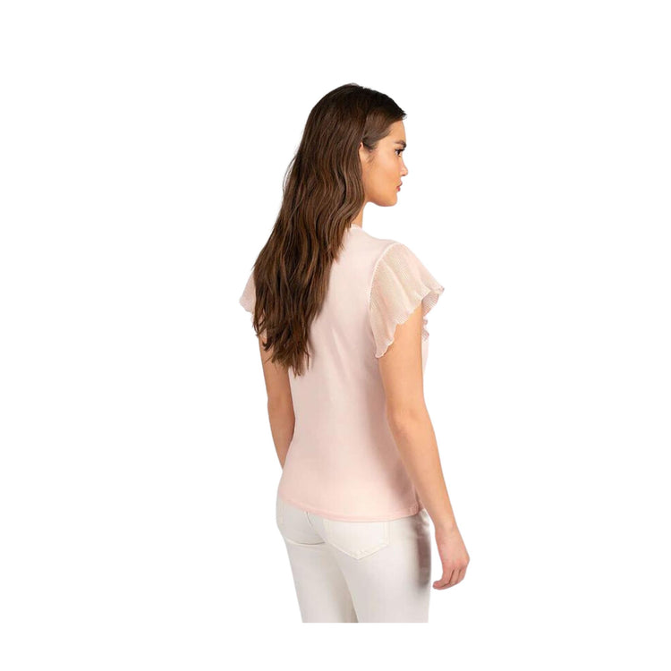 Women's T-shirt with flounced sleeves