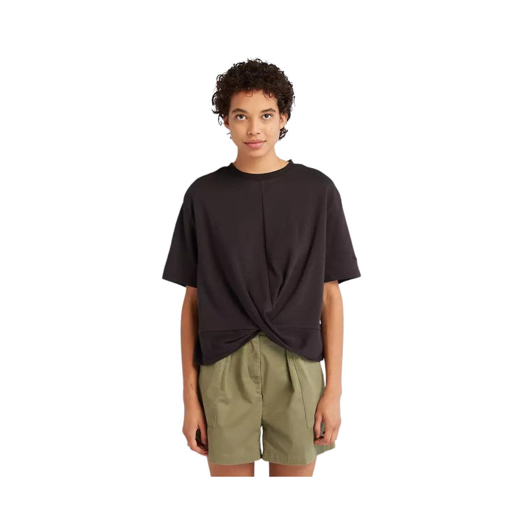 T-shirt Donna con drappeggio frontale