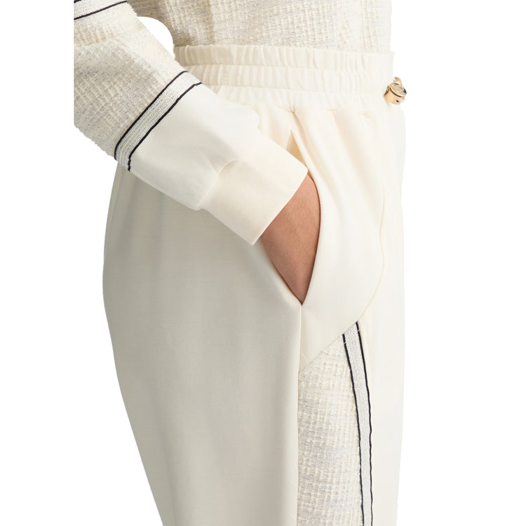 Pantaloni Donna jogging in jersey Bianco dettaglio