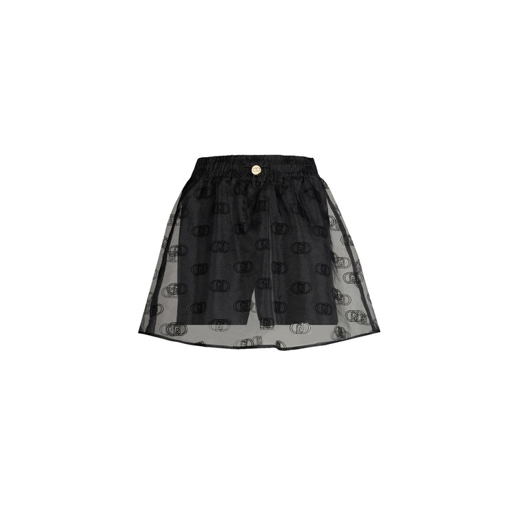 Minigonna in organza stampata