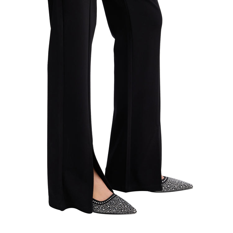 Pantaloni Flare Donna in jersey Nero dettaglio