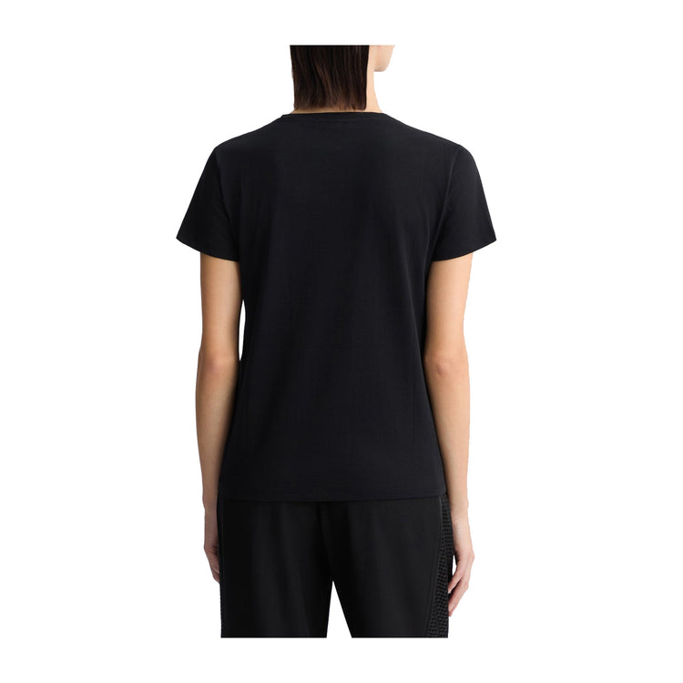 T-shirt Donna con finto taschino sul petto e maniche corte