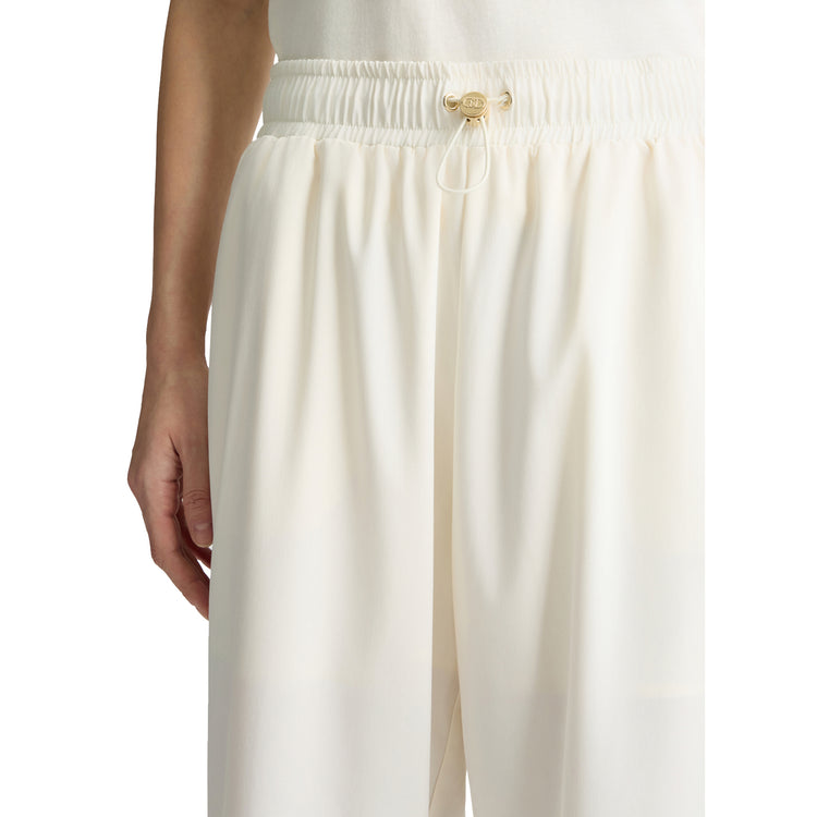 Pantaloni donna in misto bambù stretch Bianco dettaglio