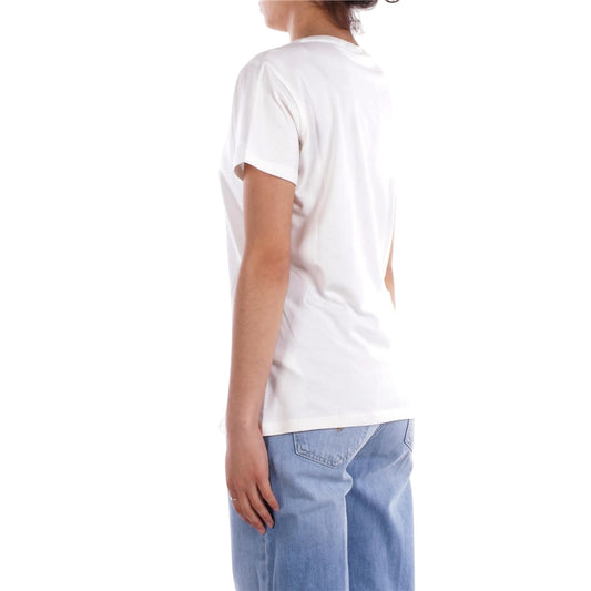 T-shirt Donna con logo frontale con strass