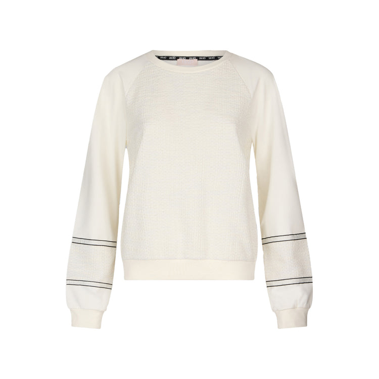 Felpa Donna in bouclé di misto cotone stretch