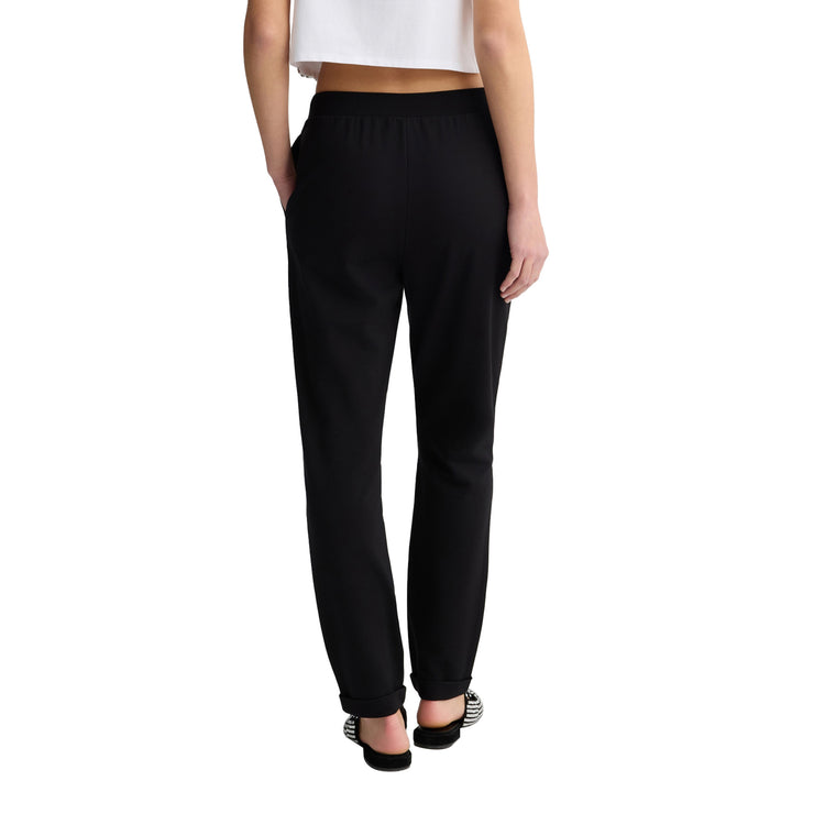 Pantaloni Jogging Nero Donna modella retro