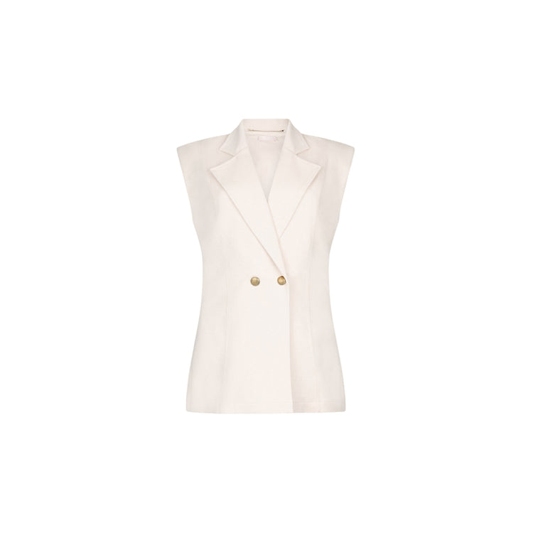 Gilet da Donna panna con spalline imbottite