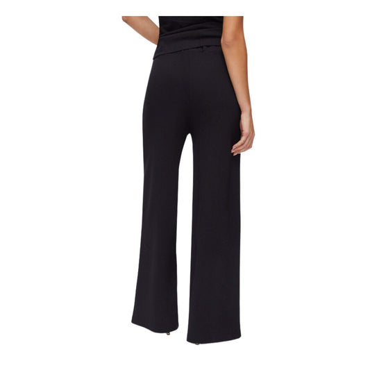 Pantaloni Donna in jersey con spacchetti Nero retro