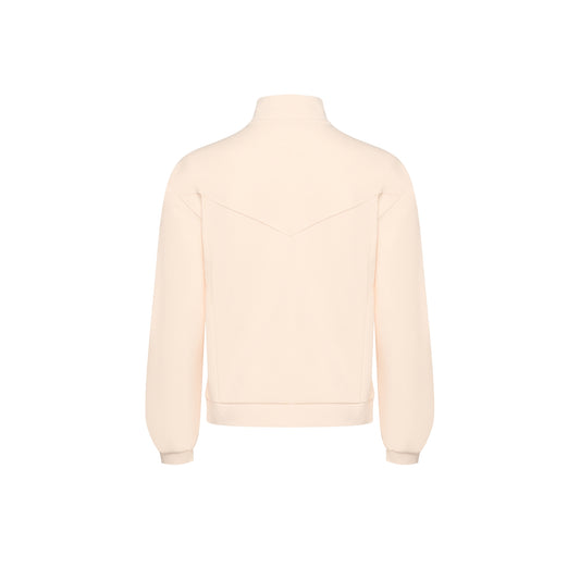 Felpa con zip champagne