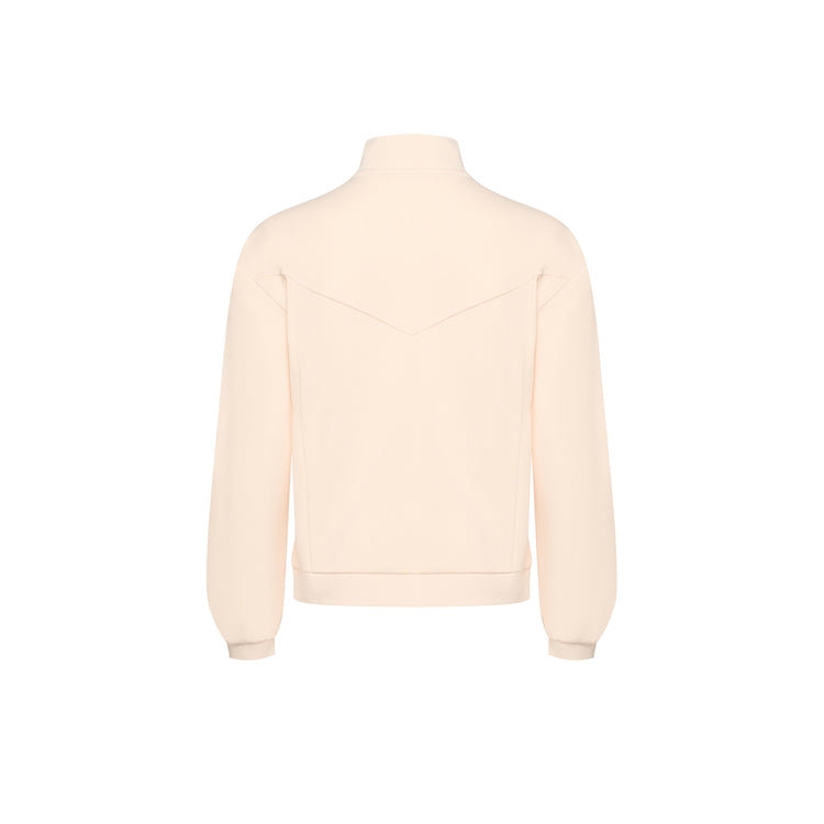 Felpa con zip champagne