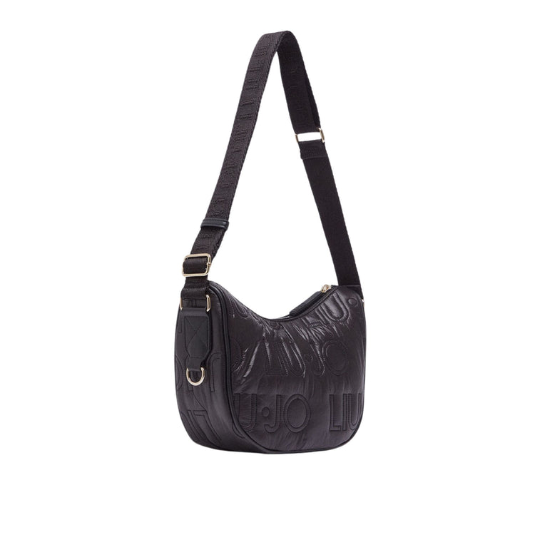 Borsa media Donna in nylon opaco nero