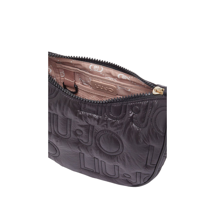 Borsa media Donna in nylon opaco nero dettaglio